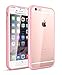 For iPhone 6 / 6s [Built-In Screen Protector] For Apple iPhone 6s / 6 [Hybrid Protection] Full-body Premium Hybrid Protective Cover with Built-in HD Clear Screen Protector (Crystal Clear PC Back), Dual Layer + Impact Resistant Bumper Zarus Case Protection Hybrid (Pink)