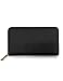 Thick Crosshatched Zip-Around Genuine Leather Wallet