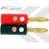 Buy 10 Pairs Atlona 4mm Gold Speaker Wire Cable Banana Plugs Connectors  by Atlona