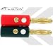 4 Qty (2 Pairs) Atlona 4mm Gold Speaker Wire Cable Banana Plugs Connectors