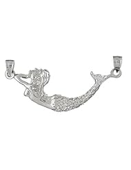 Clevereves 14K White Gold Pendant 3-D Mermaid 9.3 - Gram(s)