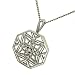 Round Diamond Octagon Shape Pendant with Chain .02cttw