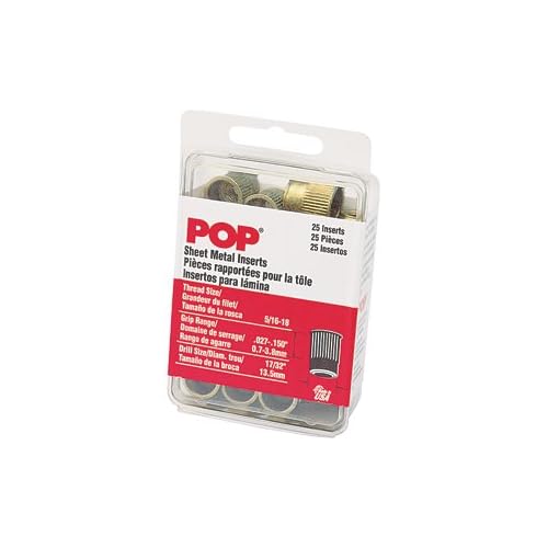 POP 57833 Pop Nut Threaded Inserts, 40Pk. Size M6X1.0