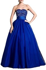 Beaded Satin/Tulle Sweetheart Prom Dress/Quinceanera Dress 