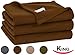 King Polar-Fleece Thermal Blanket Chocolate- Extra Soft Brush Fabric, Super Warm, Lightweight & Easy Care, Couch Blanket - By UTOPIA BEDDING