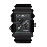 Diesel Watch 7177 SBA with Black PU Strap and Multi Time Zone Feature