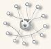 Designer Orbit Silver Balls Modern Art Wall Clock