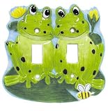 FROG dragonfly bee SWITCHPLATE cover light DOUBLE