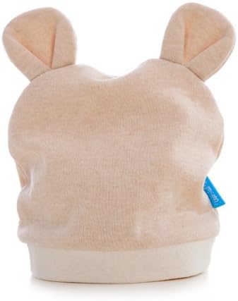 NoeMie Baby Summer Unisex-Baby 6-12 Months Nursery 100% Organic Cotton Infant Hat,Pale brown,S