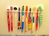 Hang Away Universal Toothbrush Holder White with 3M Tape Backing Water & Mildew Proof. Connect Multiple Units. Your Toothbrush Should NOT Be A Nick-Nack! Many other uses. http://www.youtube.com/watch?v=D_cMTHcEW00