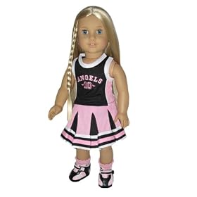 Cheerleading Outfit for 18 Dolls Like American Girl Doll by Silly Monkey