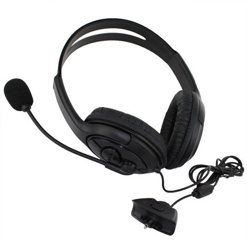 Skque Headset Handphone Earphone with Microphone for XBOX 360, Black