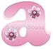 Bugs-n-Blooms Wall Letters a Pink Flower Custom Letter Children's Nursery Baby's Room Baby Name Girls Bedroom Decor Alphabet Initial Vinyl Stickers Decals Kids Decorations Playroom Home Decal Flowers