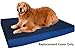 Dogbed4less 40X35X4 Inches Blue Color Durable Denim Jean Dog Pet Bed External Zipper Cover - Replacement Cover only