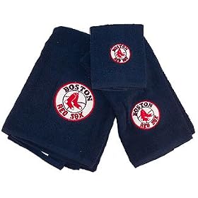 Boston Red Sox MLB 3 Piece Bath Towel Set New Gift