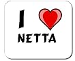 I Love Netta Decorated Mouse Pad