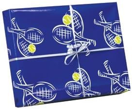 Tennis Gift Wrapping Paper Navy Color - 2pcs (Brand New)