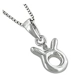 Sterling Silver Taurus Zodiac Symbol Pendant