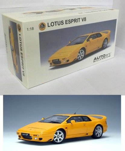 2004 Lotus Esprit V8 diecast model car 1:18 scale die cast by AUTOart - Yellow 75313