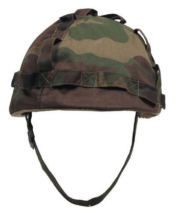 US Helm mit Stoffbezug Softair Paintball woodland