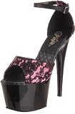 Pleaser Womens Adore-768/PSA-BLC/B Ankle-Strap Sandal Sandals