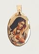 14 Kt Gold Layered Medal - Our Lady of Sorrow - Oval - Hand Made - Ready for Engraving - Individually Boxed