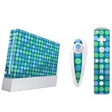 Wii 表面保護シール ニンテンドーWii 本体用シールとコントローラー用シール ≪ブルードット≫