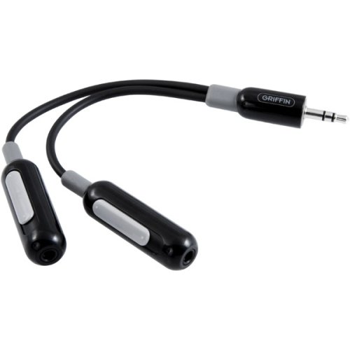 Childrens Toyshop   : Griffin 9688-SMSHARE SmartShare - Headphone Splitter with Volume Controls (Black)