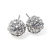 Clear Crystal Ball Stud Earrings Fashion Jewelry