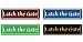 Latch the Gate Sign in Cobalt Blue with White Copy