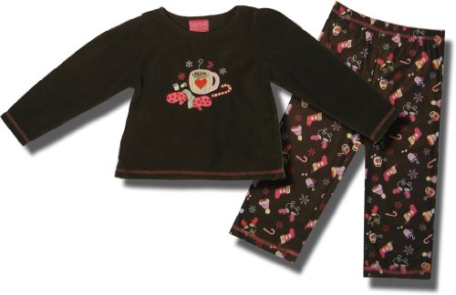 Hot Cocoa 2 piece Pajamas for toddlers and girls 