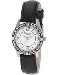 Caravelle by Bulova Womens 43L132 Antique Black leather strap Watch