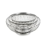 3-Piece Round Wire Basket / Fruit Bowl Set - Fine Stainless Steel Serveware for Your Home