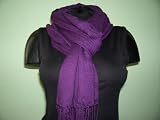 Purple 100% Viscose Solid Dyed Stole