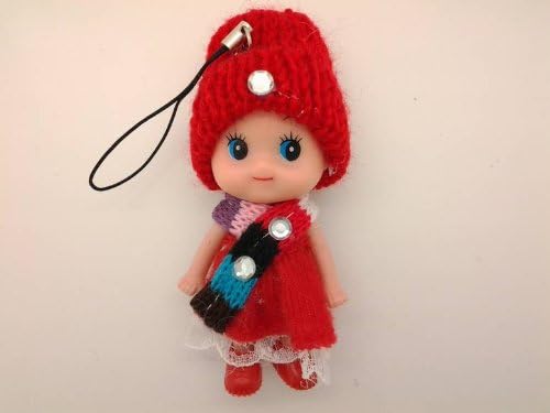 Red Mini Dolls Cell Phone Charm Strap