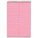 TOPS 80254 Prism 6x9 Gregg Ruled Steno Notebook, 80 Perforated Pink Sheets/Book, 4 Books/pk