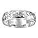 T43R521--Sterling Silver Hawaiian Hand Carved 6mm Plumeria Ring Band