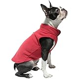 Gooby Every Day Fleece Cold Weather Dog Vest for Small Dogs, Red, Large