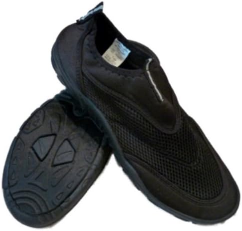 Surf Bay Mens Black Slide On Aqua Socks Beach & Water Shoes