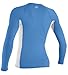 O'Neill Women's UV Sun Protection Long-Sleeve Rashguard (Blue Aqua / Medium)