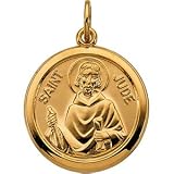 14k Yellow Gold St. Jude Medal 15.5mm JewelryWeb 41puqjbc7AL. SL160 14k Yellow Gold St. Jude Medal 15.5mm JewelryWeb