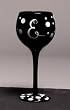 Winogram - Monogram Black Polka Dot Wine Glass - E Winogram - Monogram Black Polka Dot Wine Glass - E