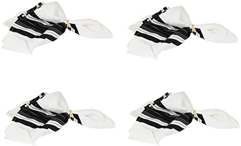 Williams-Sonoma Table Napkins Set of 4 (Blue &amp; Cream)