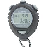 TELVA (テルバ) ストップウォッチ デジタル ホイッスル&ストラップ付 TEV-4026-BK ブラックの画像