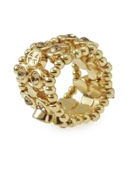 Womens Gold Tone Stretchable Ring