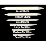 Jack Richeson Blending Tortillon Stomps, 5/16-Inch, 6-Pack