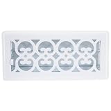 Victorian Floor Register, White