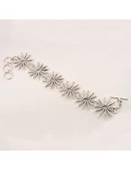 925 Sterling Silver Oxidized Star Style New Fashion Bracelet Bangle Handmade Designs Jewelry