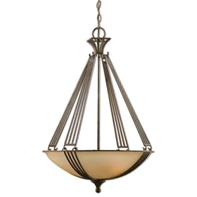 Uttermost 21840 Carnegie 3-Light Pendant, Sinatra Bronze Finish by Uttermost