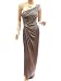 Patty Women One Shoulder Bridesmaid Prom Gown Even...